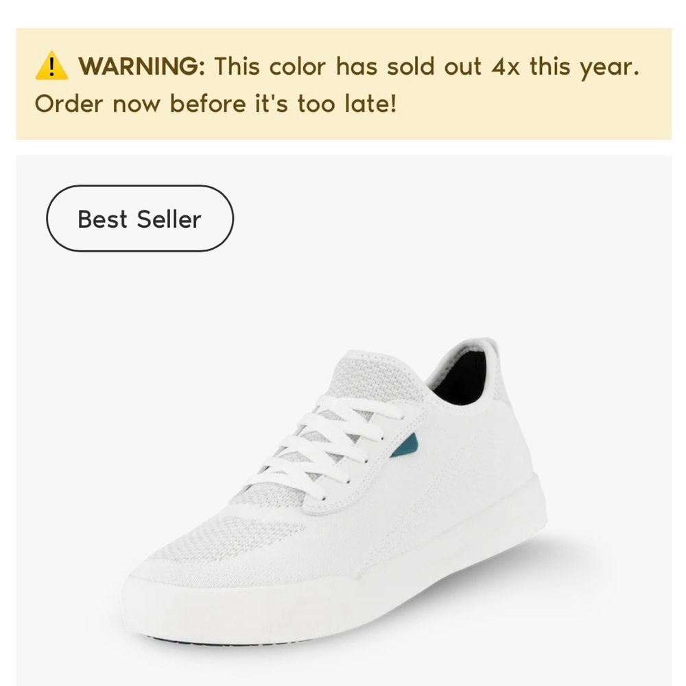 Vessi Weekend White Size 8 women’s - 100% waterproof